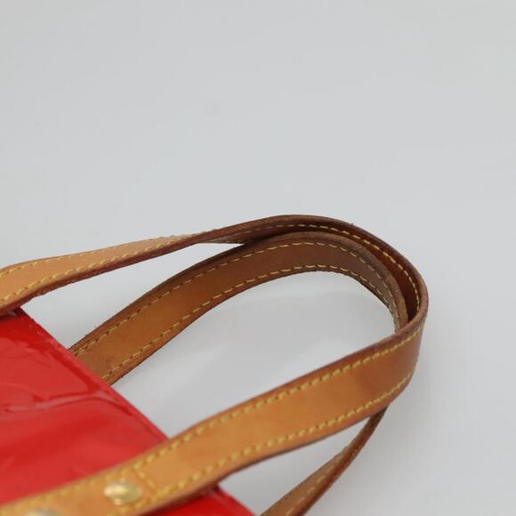 LOUIS VUITTON Monogram Vernis Reade PM Hand Bag Red Rouge M91088 - Picture 8 of 12